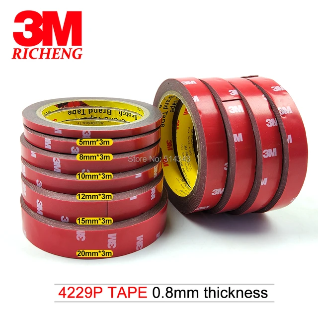 3M Car Mounting Tape Double Sided Sticker Acrylic Foam Adhesive Tape,4229  Car Roof Rack Tape Fix, 3meters/roll - AliExpress