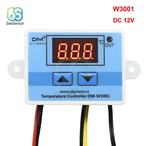 W3001 W3002 W3230 светодиодный цифровой терморегулятор 12 В 24 В 220 В переключатель контроля нагрева и охлаждения - Цвет: W3001 DC 12V