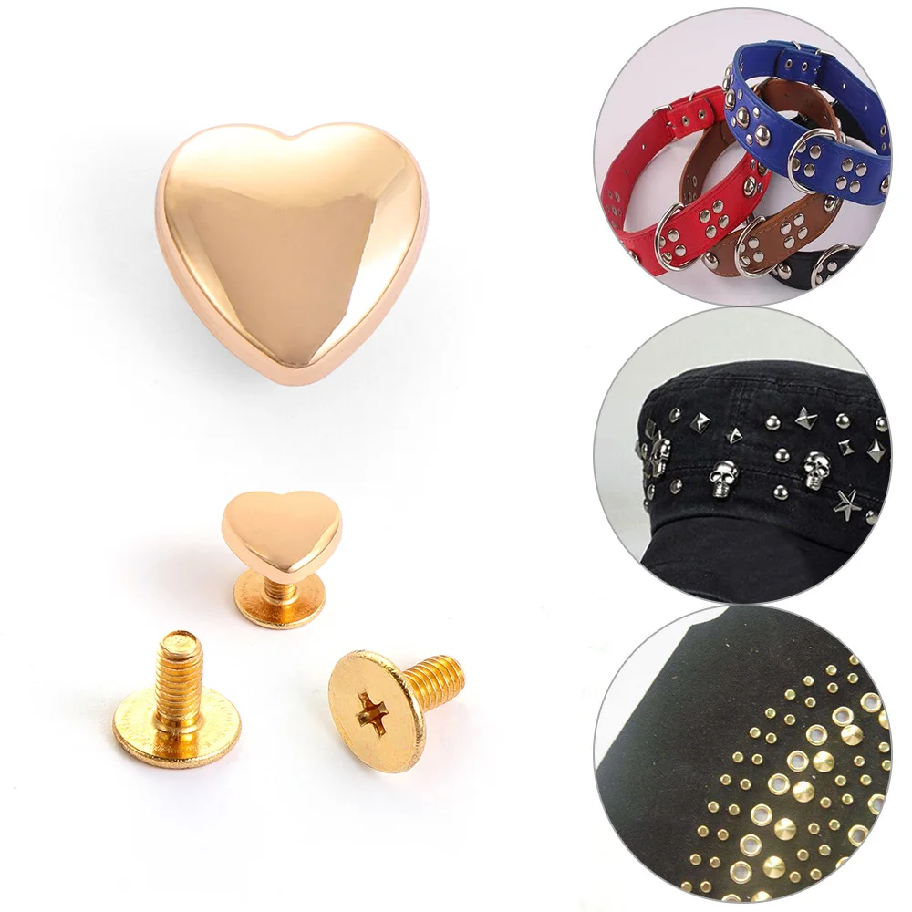 

10 pcs/Pack Heart Pattern Rivets Button for Cloth Pants Hat Bag Shoes DIY Crafts Decoration Garment Accessories