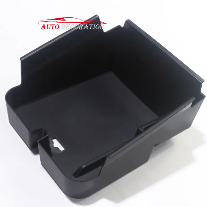 

For VW Touareg 2011-2017 Interior Black Car-Styling Armrest Storage Box Container Organizer With Mat 1pc/set