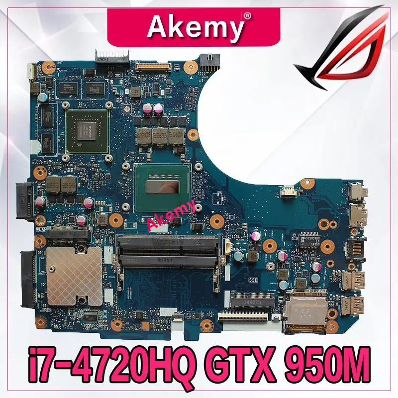 Akemy N551JX материнская плата MB. _/i7-4720HQ/AS GTX 950 M 4 г для ASUS N551JX N551JW N551JB N551JQ Материнская плата ноутбука