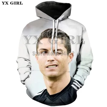 YX Girl Drop shipping Mens Character Clothes Superstar Ronaldo 3d Printed Hoodie Men Women Hoodies Hooded Sweatshirt Streetwear yours truly lucy b parker girl vs superstar