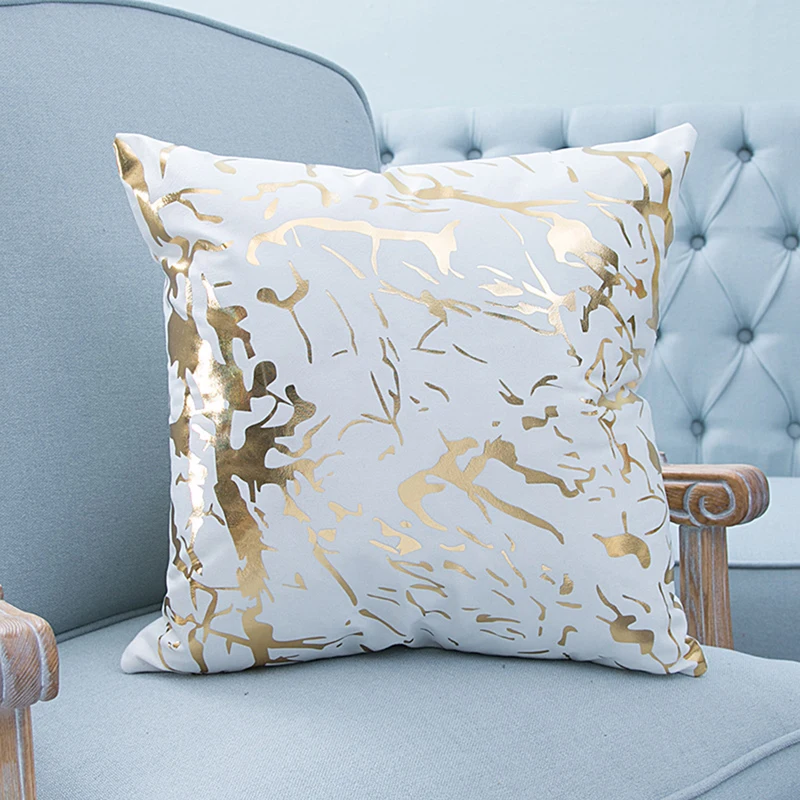 Buy EHOMEBUY New Cushion Cover Geometric Lines Golden