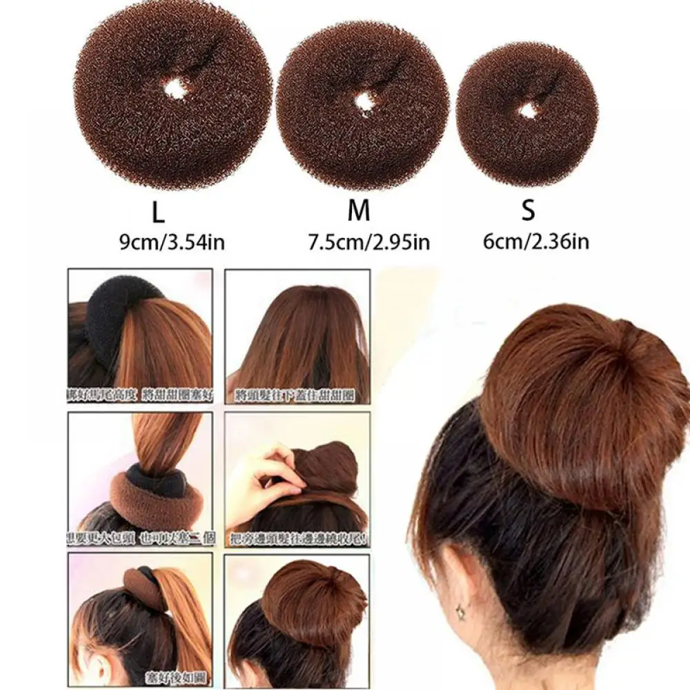 Fashion 1PC Hair Styling Donut Bun Maker Updo Magic Hair Tools for Mother and Children Hair Ring Bun Magic Hair Bun