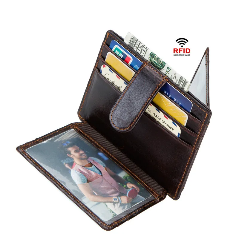 

Men Luxury Wallet Business Card Holder Bank Cardholder Leather Cow Pickup Package Bus Card Holder Slim Leather Multi-card-bit