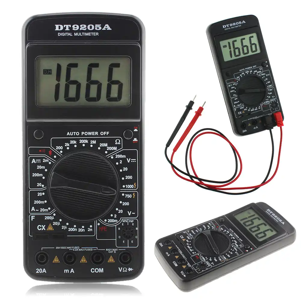 New DT9205A Digital Multimeter LCD AC//DC Ammeter Resistance Capacitance Tester