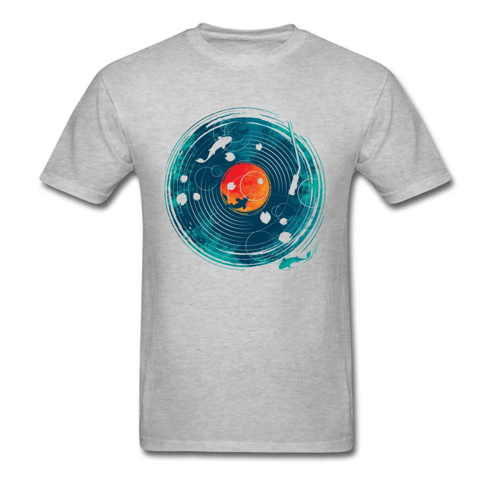 Tops Shirts Sound of Water Summer New Arrival Summer Short Sleeve 100% Cotton Round Neck Men Top T-shirts Summer Tee-Shirts Sound of Water grey