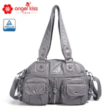 Angel kiss, Новое поступление, дизайнерские сумки на плечо с карманами, большая вместительность, из искусственной кожи, женские сумки