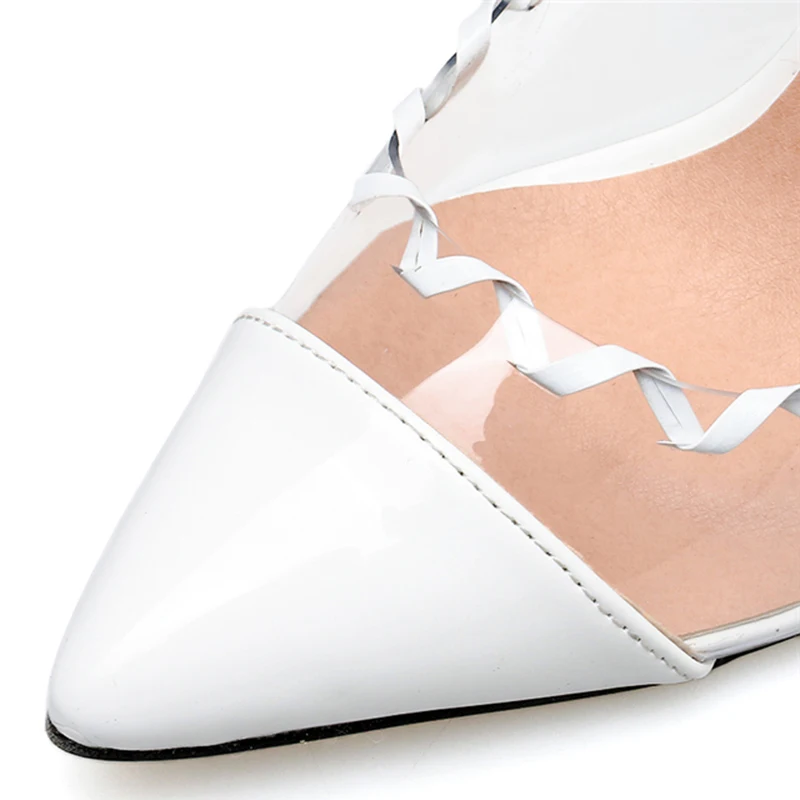 Г. Летние женские босоножки на высоком каблуке 11 см пикантные прозрачные женские туфли-лодочки на шпильке с ремешком женские экзотические туфли без застежки белого и черного цвета