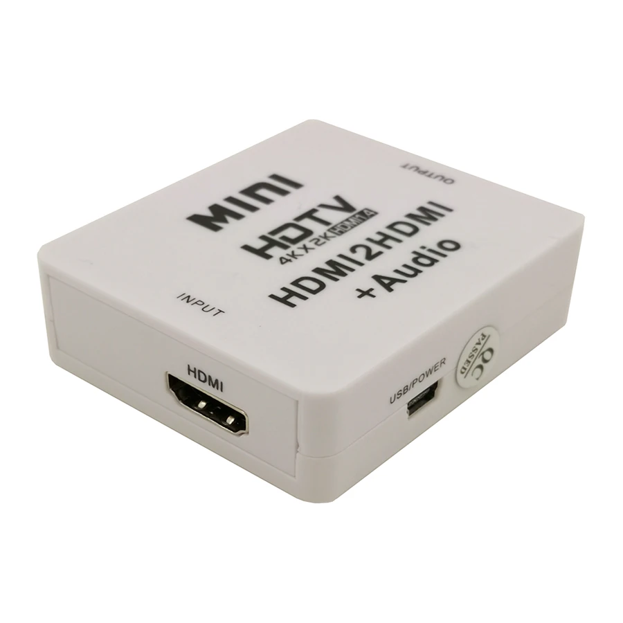 1 шт. 1080 P Мини HDMI2HDMI hd-конвертер HDMI к HDMI 4 k* 2 k HDMI аудио экстрактор адаптер коммутатор для портативных ПК HDTV проектора