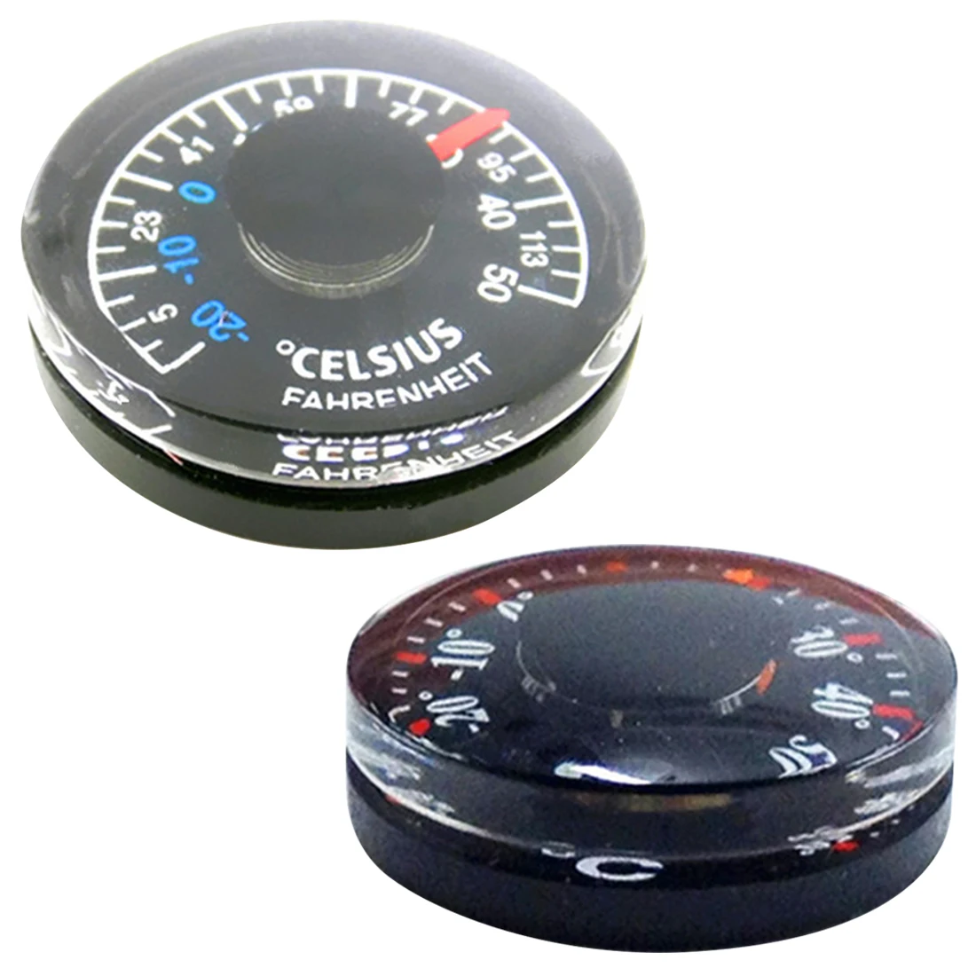 

15/20/25/27mm Diameter Plastic Round Mini Thermometer Mini Circular Celsius -20-50C