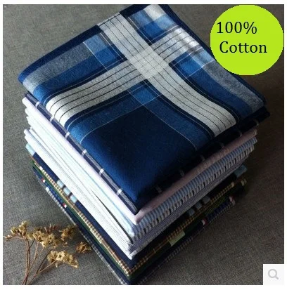 

5Pcs/Lot 40*40cm Thin 100% Cotton Light Color Male Female Handkerchief Men Women's Drop Shipping