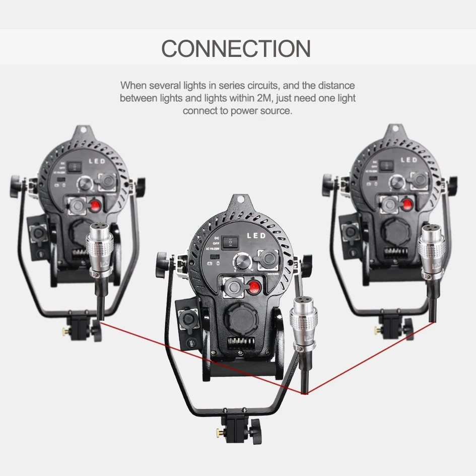 ALUMOTECH-Fresnel-Dimming-120W-Bi-color-LED-Spotlight-With-V-lock-Mount-For-Photography-Studio-Video(3)