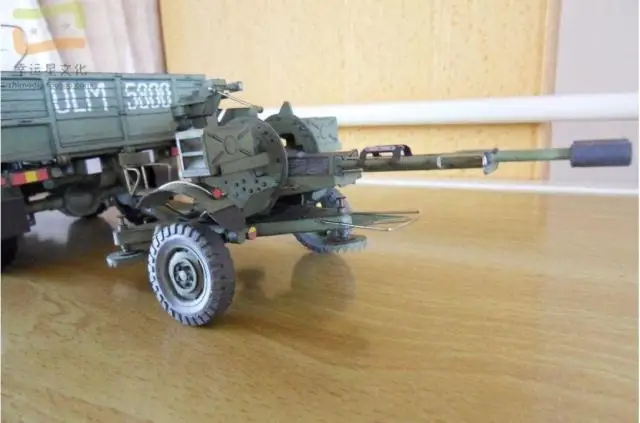 1:25 Star266 грузовик и ZU-23-2 зенитная пушка Военная Модель 3D бумажная модель DIY руководство