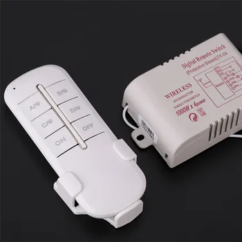 

4 Channels Way Wireless Remote Control Switch ON/OFF 110V Lamp Light Digital Wireless Wall Remote Switch Receiver Transmitter