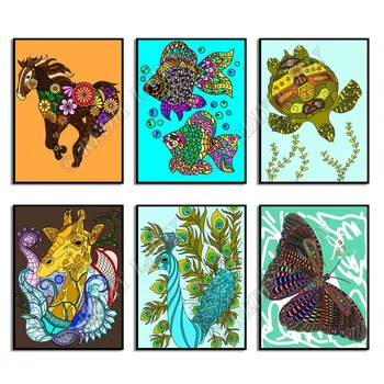 

Full Square / Round Diamond Painting Crystal Mosaic Pattern Colorful Animals Diamond Art Beads Cross Stitch Pixel Hobby & Crafts