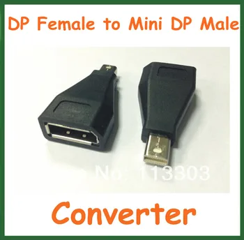 

100pcs DP DisplayPort Converter - DP Female to Mini DP Male Computer Adapter Connector Extender