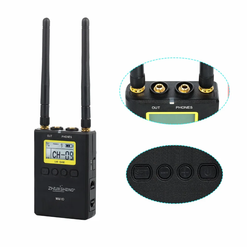 ZhuoSheng WM 10 беспроводной микрофон Lavalier для Canon Nikon Sony Hosting Tranning Broadcast|Микрофоны| |