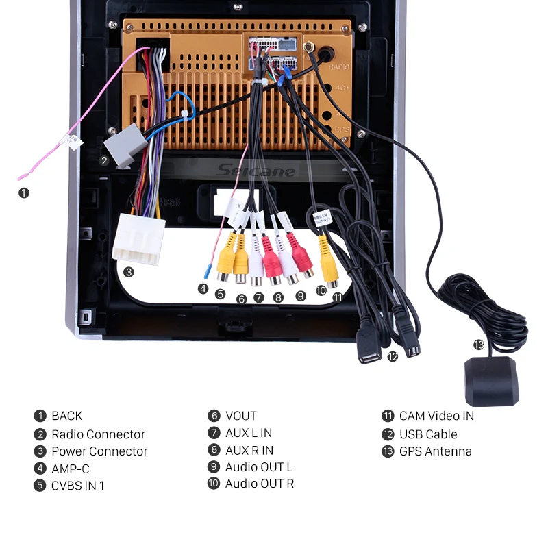  Seicane 101 Android 81 2Din Radio de coche de cuatro núcleos GPS reproductor Multimedia unidad prin