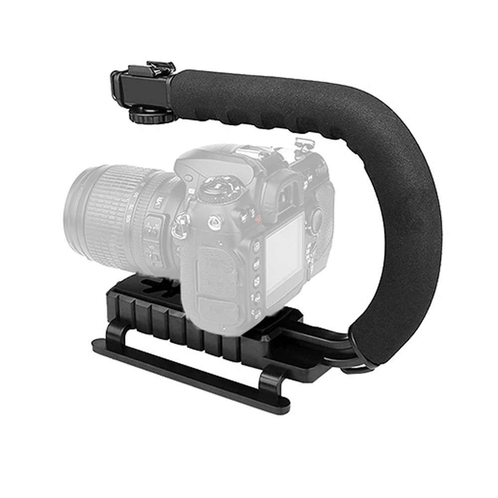 Selens DV C образный Ручной Стабилизатор для камеры держатель для вспышки U Тип DV Ручной Стабилизатор движения стабильная рамка ручка для видео