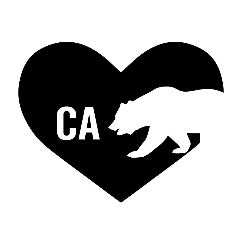 Наклейка на окно s I LOVE CALIFORNIA штат медведь виниловая переводная Наклейка на окно наклейка украшение для укладки 12,7x9,9 см