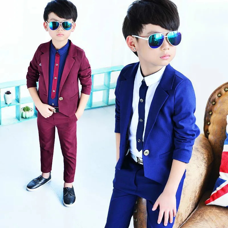 

Suit For Boy Kids Blazer Wedding Boys Clothes Jackets Blazer+Pants Kids Party Set Boys Suits For Weddings Gentlemen's Clothing