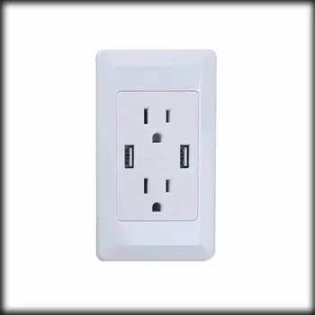 

by dhl or ems 20 pieces 2 USB Port Charging USB Wall Socket Electrical Outlets Free Shipping for Mobile Phones PAD MP3