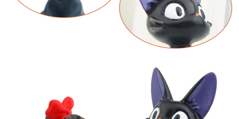 Kiki JiJi Black Cats Action Figures Japan Anime Kiki's Delivery Service Model Dolls Decor Figurines Toys Landscape Cartoon Gifts_05