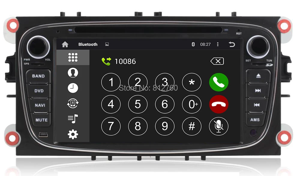 Excellent Quad Core 1024*600 2 Din Android 5.1.1 Car DVD GPS Navigation for Ford Mondeo S-Max Cmax Focus GPS Radio RDS Autoradio Wifi 3G 3