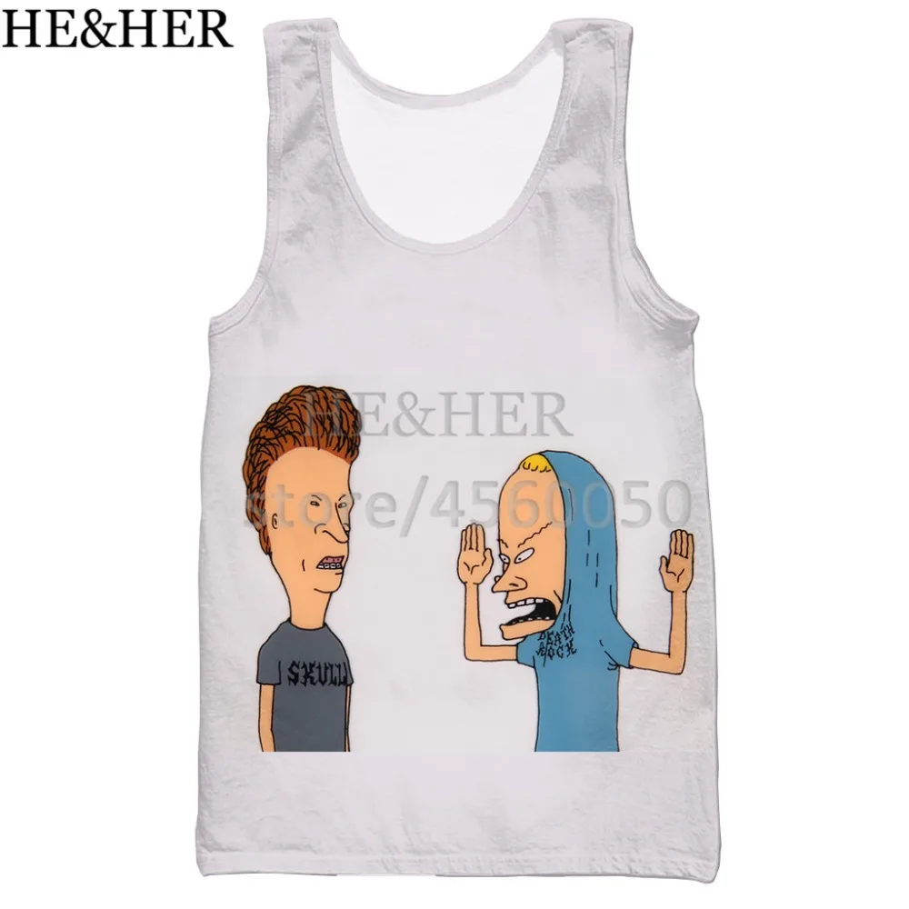 Beavis и Butthead 3D Печатный Топ на бретелях для мужчин модный крутой летний топ на бретелях для работы Мужские Женские топы на бретелях