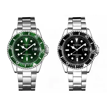 

Men's Stainless Steel Band Quartz Wrist Watch Luminous Hands Round Dial Gift Male Unique Creative Elegant Dress Watch Fashion