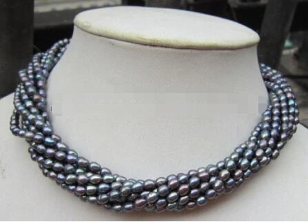 

1438 Real Beautiful 8 shares of AAA tahitian pearl necklace 18