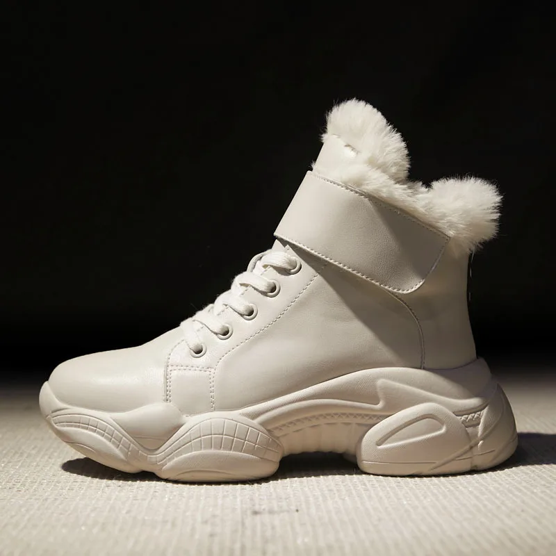 

Fashion Women Boots Female Winter Ankle Boots Lace Up Platform Snow Boot Ladies Plush Sneakers Casual Flat Shoes Woman Footwear
