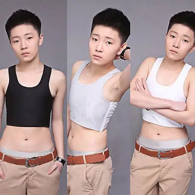 Повседневная дышащая пряжка с короткой грудью бандаж Транс для лесбиянок Tomboy 3