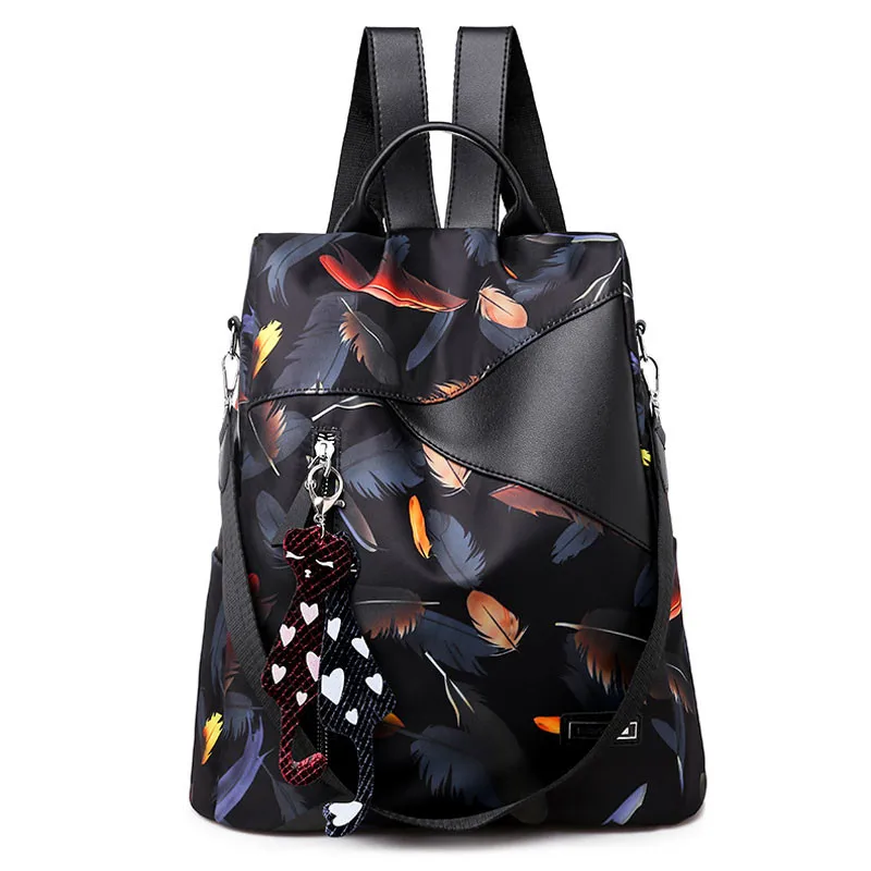 #*Cheap New Fashion Print Women Anti Theft Backpacks Small Waterproof Oxford School Bags for Girls Cute Cat Tassel Shoulder Bags Mochila