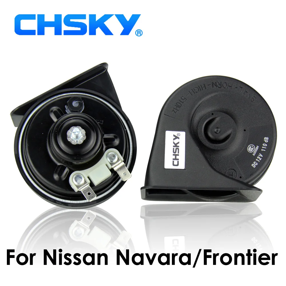 CHSKY Car Horn Snail type Horn For Nissan Navara Frontier 2004 TO NOW 12V Loudness 110 129db