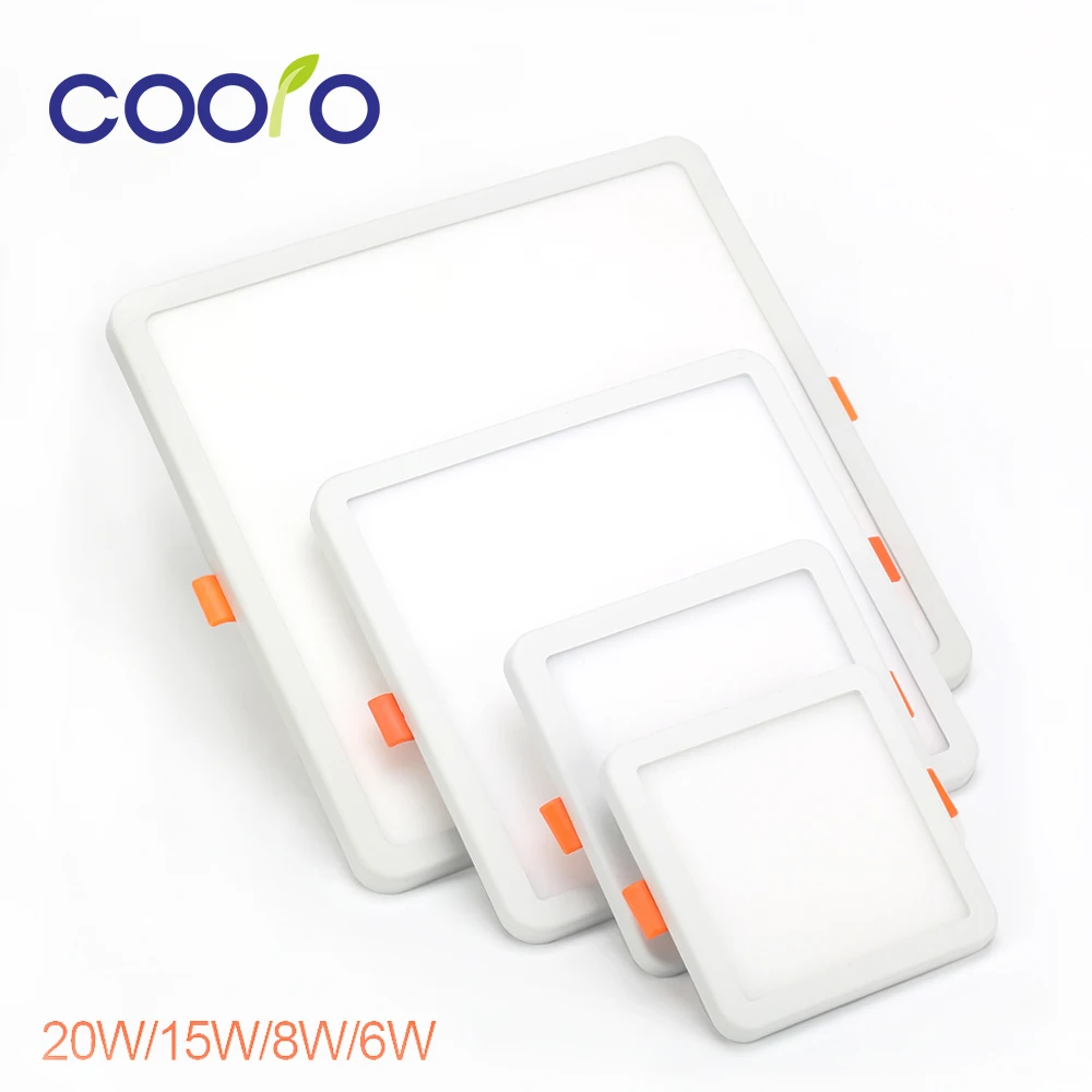Светодиодный светильник COOLO AC220V 6 Вт 8 15 20 Круглый квадратный Встраиваемый