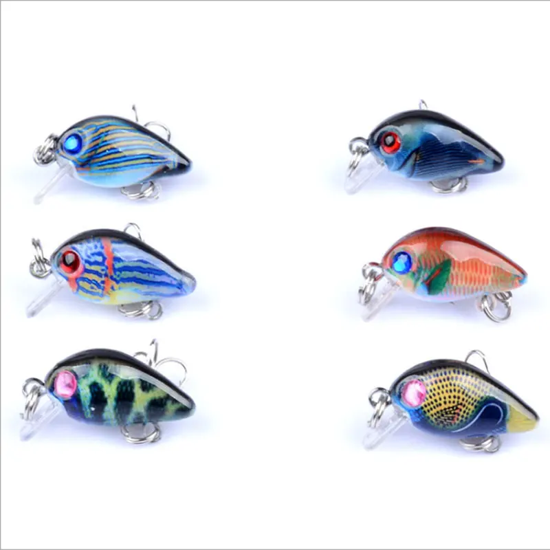 

1pcs/lot 30mm 1.5g Swim Fish Fishing Lure Artificial Hard Crank Bait topwater Wobbler Mini Fishing Crankbait lure fishing tackle