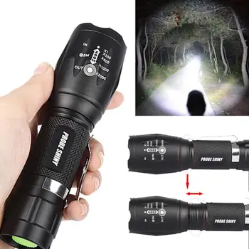 

T6 LED Super Bright XM-L Adjustable Focus Flashlight Torch Zoomable 6000 Lumens Aluminum Alloy Body