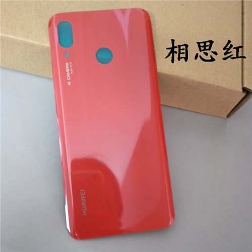 Для huawei Nova 3 задняя крышка батарейного отсека стекло+ пластиковый корпус батарейного отсека для Nova3 Замена запасных частей+ 3M лента - Цвет: Red