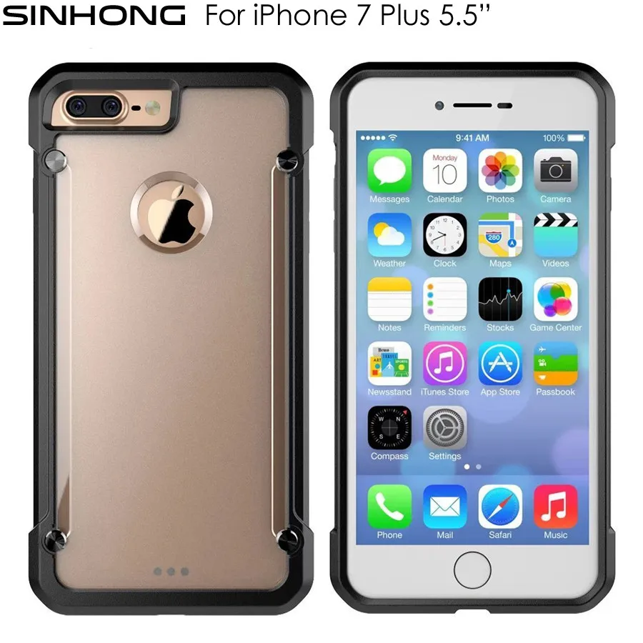 shockproof phone for iphone 7 plus cover back clear matte armor shock proof funda soft shockproof phone for iphone 7 plus cover back clear matte armor shock proof funda soft