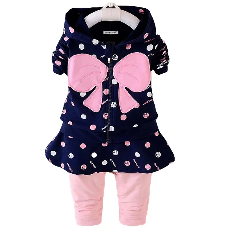 

BOTEZAI 2018 Fashion Girls Clothes Sets Children Clothing Toddler Set Baby Girl Winter Long Sleeve Kids Clothes Cartoon Outfit