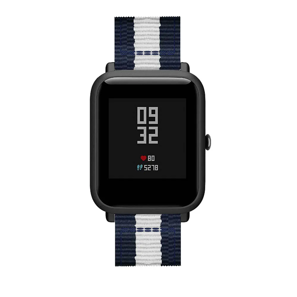 Ремешок нейлоновый для Huami Amazfit Bip BIT PACE Lite Youth сменный Браслет Samsung Galaxy Watch 42 мм 20