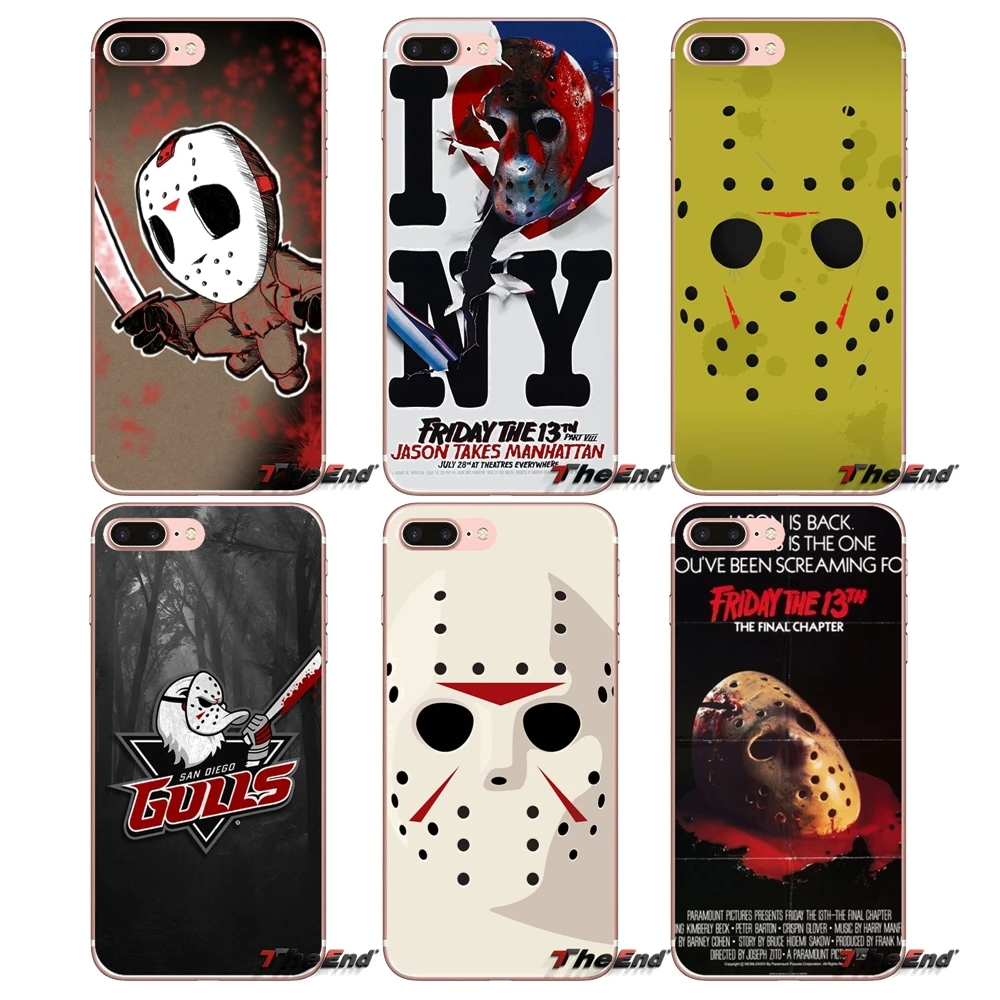 

For Samsung Galaxy S2 S3 S4 S5 MINI S6 S7 edge S8 S9 Plus Note 2 3 4 5 8 Coque Fundas TPU Cover horror film Friday the 13th mask