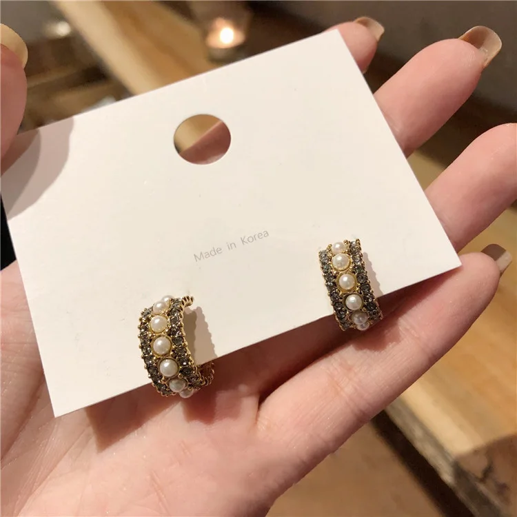 Новые модные женские винтажные японские корейские круглые серьги кольца с