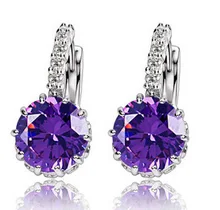 Fashion metal jewelry hot style Zircon crystal earrings Korean high quality stud earrings accessories female wedding party