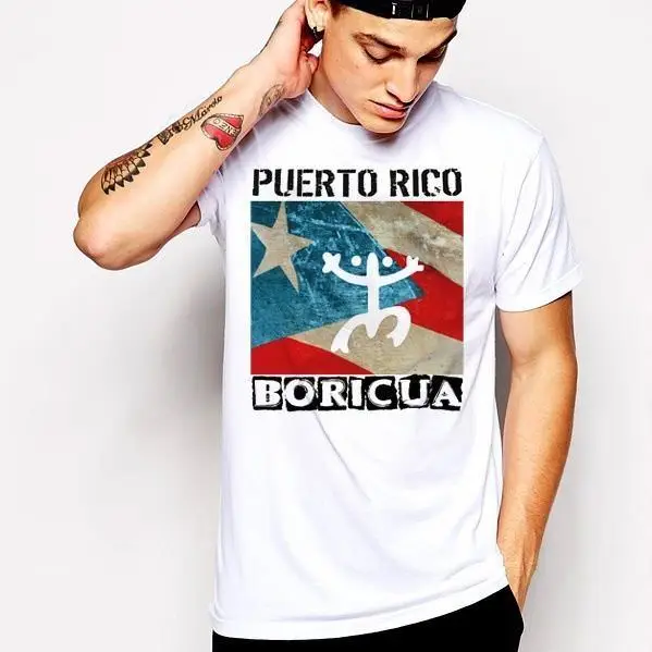 NEW Puerto Rico t shirt Puerto rican flag Boricua MEN 