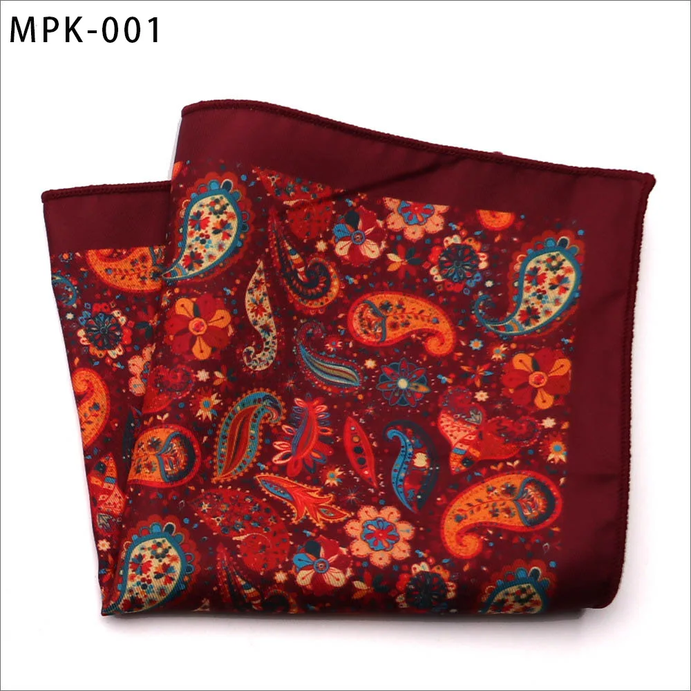 MPK-1 Новинка, модный мужской платок, карманный, квадратный, популярный, 25X25 см, большой, мужской, с узором пейсли, в горошек, нагрудные Платки для свадьбы, мужской костюм - Цвет: MPK-1