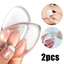 2 шт Прозрачная силиконовая губка Порошковая пудра косметическое средство основа для макияжа инструмент Аксессуары квадратная/слеза в форме капли