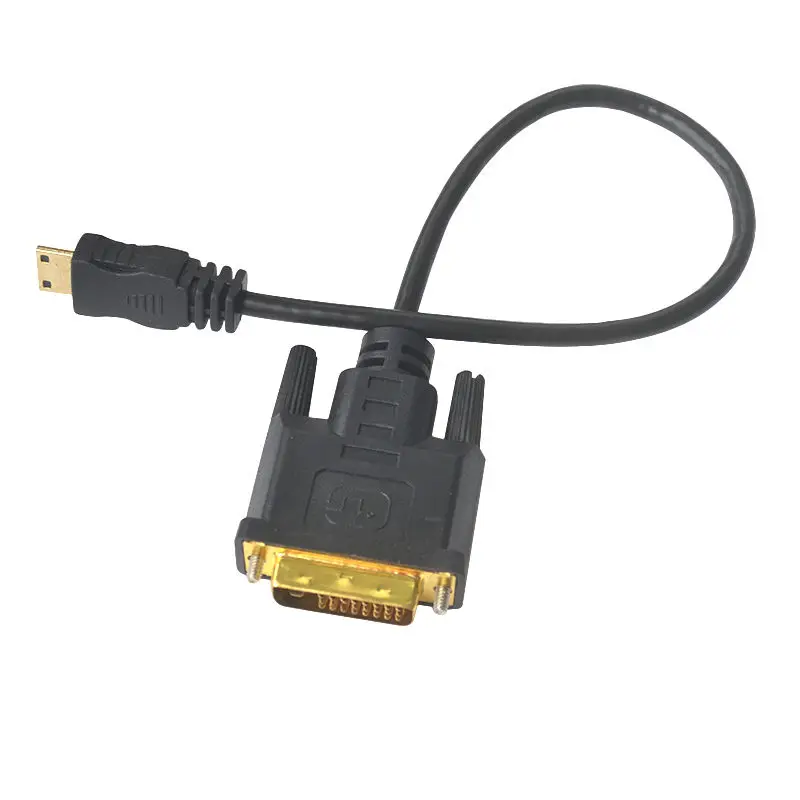 DANSPEED 30 см 11," позолоченный мини HDMI к DVI-D 24+ 1 Pin цифровой кабель для HDTV планшета lcd